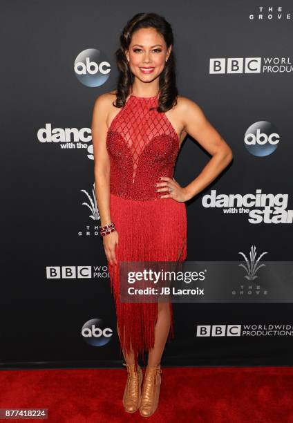 Vanessa Lachey attend the 'Dancing With The Stars' Season 25 Finale on November 21, 2017 in Los Angeles, California.