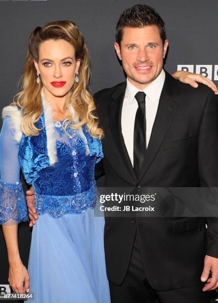 Peta Murgatroyd and Nick Lachey attend the 'Dancing With The Stars' Season 25 Finale on November 21, 2017 in Los Angeles, California.