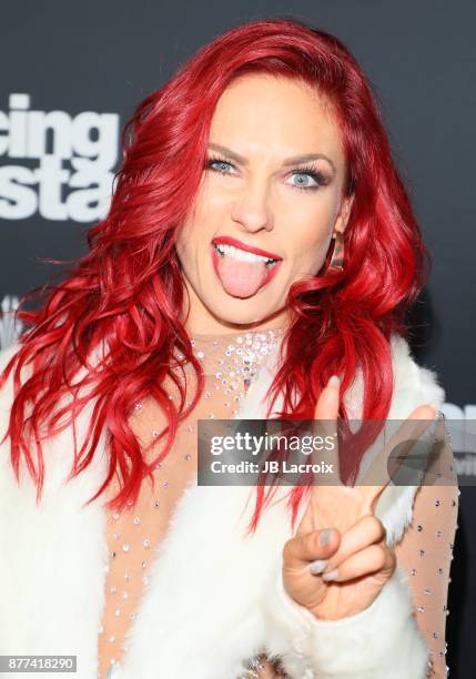 Sharna Burgess attends the 'Dancing With The Stars' Season 25 Finale on November 21, 2017 in Los Angeles, California.