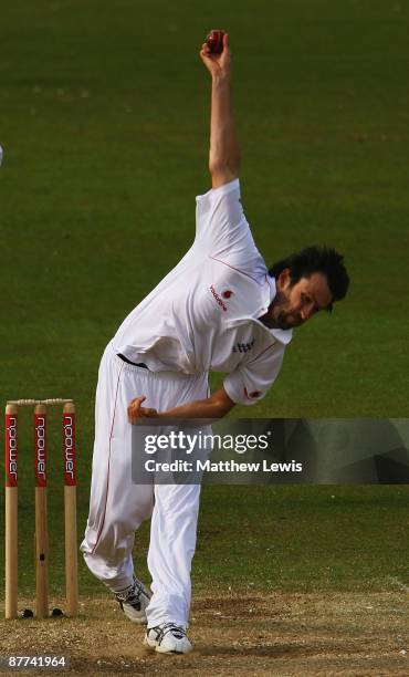 Graham Onions of England in action during day three of the 2nd npower Test between England and West Indies at The Riverside on May 16, 2009 in...