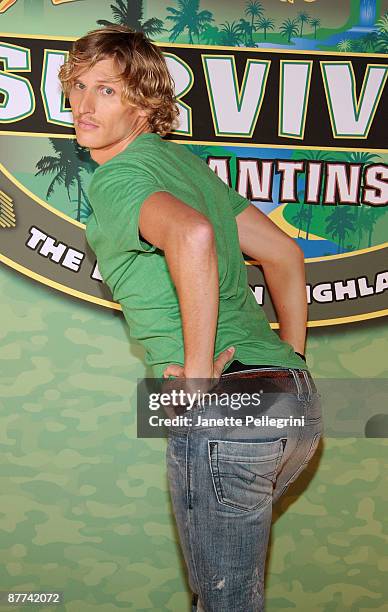 Survivor Tyson Apostol attends the "Survivor: Tocantins The Brazilian Highlands" finale at the Ed Sullivan Theater on May 17, 2009 in New York City.