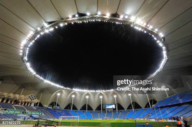 General view of the stadium ahead of the official training of Urawa Red Diamonds at King Fahd International Stadium on November 17, 2017 in Riyadh,...