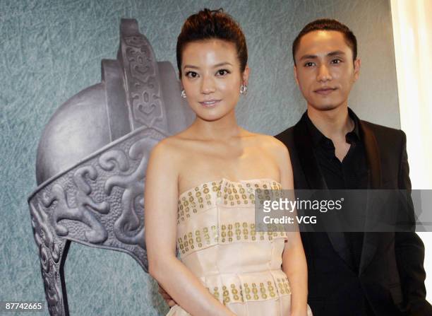 Actress Zhao Wei and actor Chen Kun attend the Mulan photocall at the Palais Des Festivals during the 62nd International Cannes Film Festival on May...