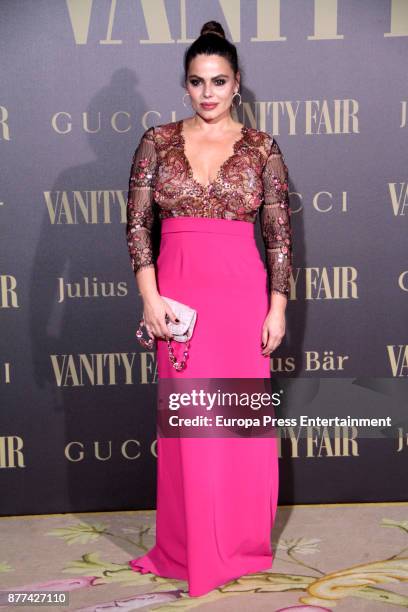 Marisa Jara attends the gala 'Vanity Fair Personality of the Year' to Garbine Muguruza at Ritz Hotel on November 21, 2017 in Madrid, Spain.