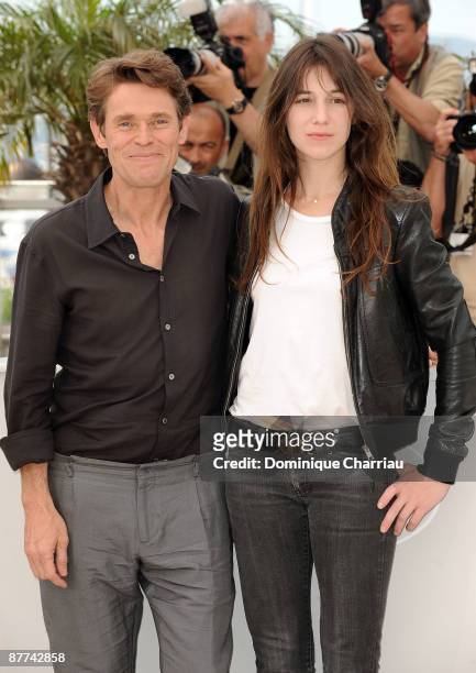 Actor Willem Dafoe and actress Charlotte Gainsbourg attends the 'Antichrist' photo call at the Palais des Festivals during the 62nd Annual Cannes...