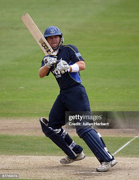 Chris Nash of Sussex bats during The Friends Provident Trophy match between Sussex and Yorkshire at The County Ground on May 18, 2009 in Hove,...