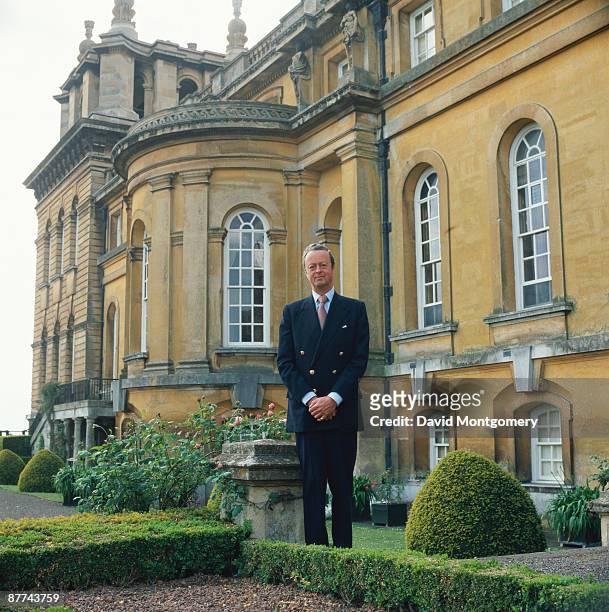 John Spencer-Churchill, 11th Duke of Marlborough at Blenheim Palace, Oxfordshire, his principle seat, circa 1975.
