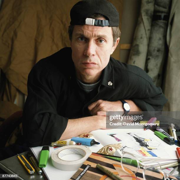 French graphic designer and advertising film director Jean-Paul Goude, circa 1985.