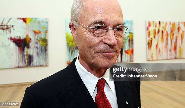 Art collector Udo Brandhorst arrives for the Brandhorst Museum Opening Cermony at Lepanto hall of new built Brandhorst museum on May 18, 2009 in...