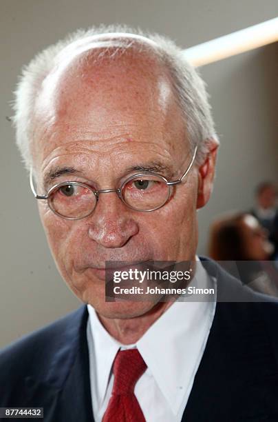 Art collector Udo Brandhorst arrives for the Brandhorst Museum Opening Cermony at Lepanto hall of new built Brandhorst museum on May 18, 2009 in...