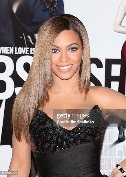 Actress/Singer Beyonce Knowles attends the Cinema Society and MCM screening of "Obsessed" at the School of Visual Arts on April 23, 2009 in New York...