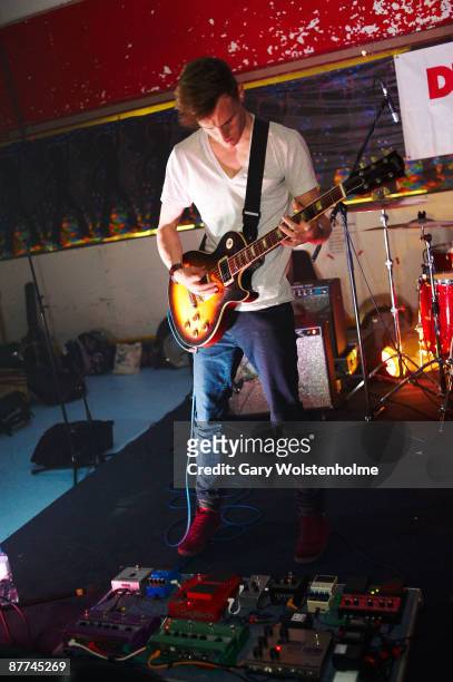 Tim Hancock of Brontide performs on stage at Rollerpalooza at Skate Central on May 16, 2009 in Sheffield, England.
