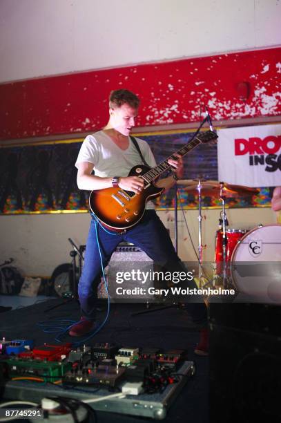 Tim Hancock of Brontide performs on stage at Rollerpalooza at Skate Central on May 16, 2009 in Sheffield, England.