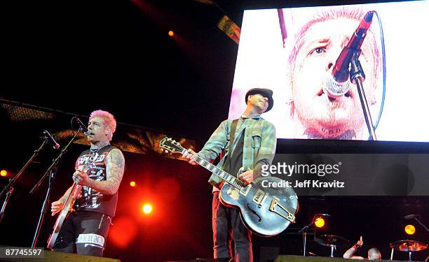 Rancid performs at The 2009 KROQ Weenie Roast Y Fiesta at Verizon Wireless Amphitheater on May 16, 2009 in Irvine, California.