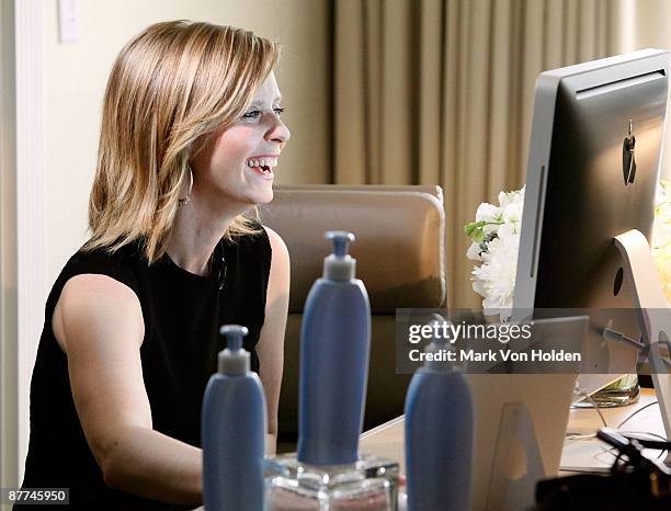 Actress Cynthia Nixon attends the Kick off for Curel's skin care "Share the Gift of Caring" campaign benefitting the American Red Cross at The London...