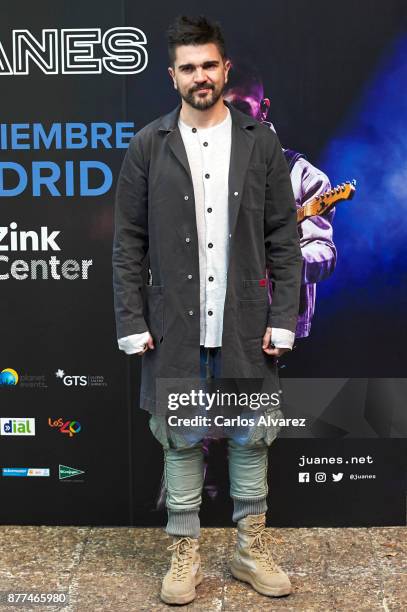 Colombian singer Juanes presents his next concert in Madrid at the Colombian embassy on November 22, 2017 in Madrid, Spain.