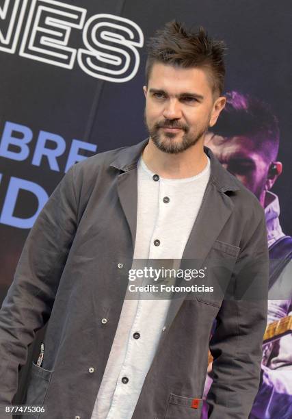 Juanes attends a press conference and photocall at the Embassy of Colombia on November 22, 2017 in Madrid, Spain.