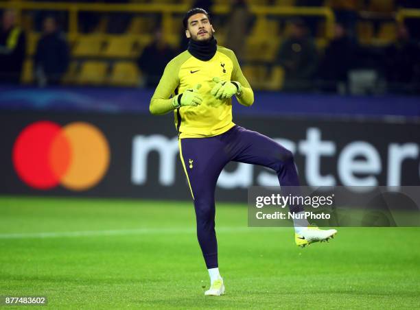 Tottenham Hotspur's Paulo Gazzaniga during UEFA Champion League Group H Borussia Dortmund between Tottenham Hotspur played at Westfalenstadion,...