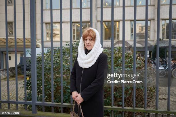 Supporters of Ratko Mladic who travelled from Republika Srpska, the Serbian entity in Bosnia and Herzegovina, leave the tribunal on November 22, 2017...