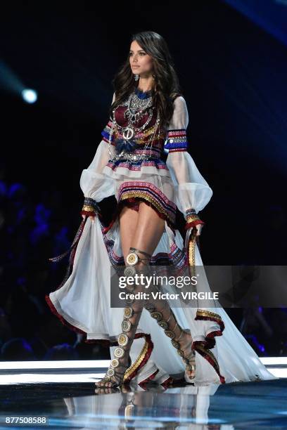 Bruna Lirio walks the runway at the 2017 Victoria's Secret Fashion Show In Shanghai - Show at Mercedes-Benz Arena on November 20, 2017 in Shanghai,...