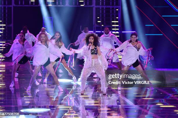 Jane Zhang walks the runway at the 2017 Victoria's Secret Fashion Show In Shanghai - Show at Mercedes-Benz Arena on November 20, 2017 in Shanghai,...