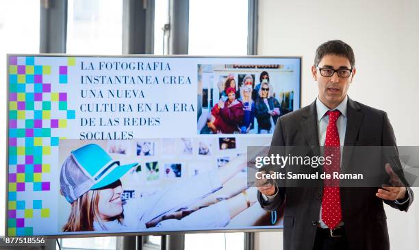 Daniel Perez during 'Instax Share SP-3 SQ' Presentation in Madrid on November 22, 2017 in Madrid, Spain.