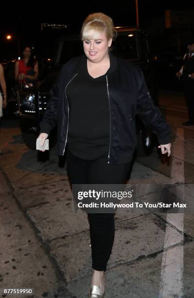 Comedian Rebel Wilson is seen on November 21, 2017 in Los Angeles, CA.
