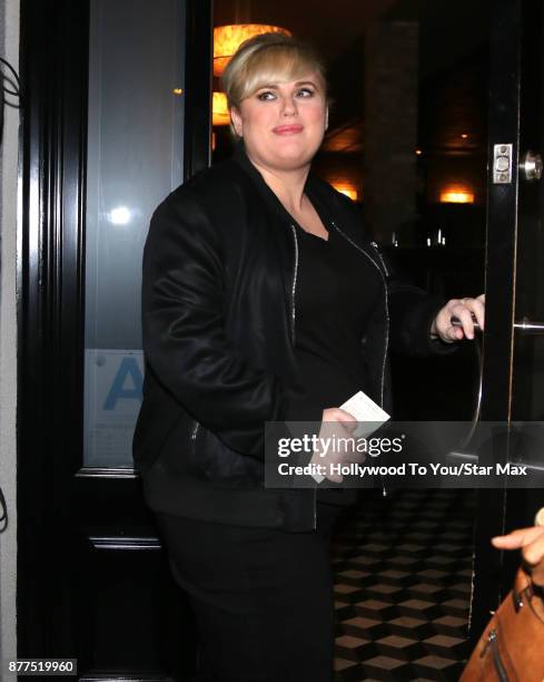 Comedian Rebel Wilson is seen on November 21, 2017 in Los Angeles, CA.