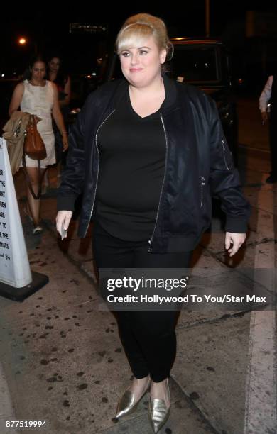 Comedian Rebel Wilson is seen on November 21, 2017 in Los Angeles, CA.