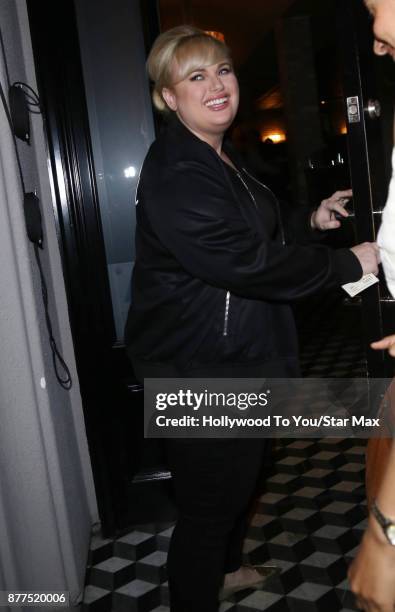 Comedian Rebel Wilson is seen on November 21, 2017 in Los Angeles, CA.