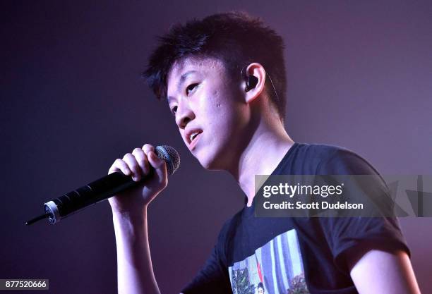 Rapper Rich Chigga performs onstage at The Fonda Theatre on November 21, 2017 in Los Angeles, California.