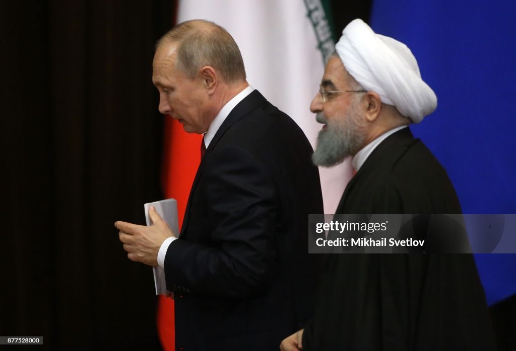 Russian President Vladimir Putin meets Turkish President Recep Tayyip Erdogan and Iranian President Hassan Rouhani in Sochi