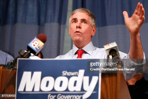 Shawn Moody, owner of Moody's Collision Centers, announced his candidacy for Maine governor during a noon press conference on Tuesday at his Gorham...