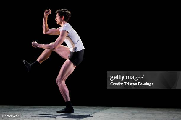 Giovanni Princic performs during a dress rehearsal for Ivan Putrov's "Men In Motion" at The London Coliseum on November 22, 2017 in London, England.