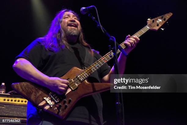 Dave Schools of Hard Working Americans performs at the Fox Theater on November 17, 2017 in Oakland, California.