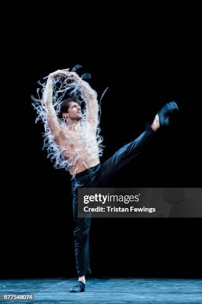 Mathieu Ganio performs during a dress rehearsal for Ivan Putrov's "Men In Motion" at The London Coliseum on November 22, 2017 in London, England.