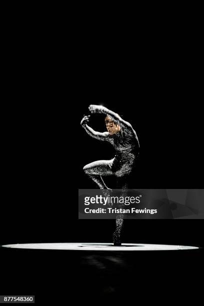 Ballet dancer performs during a dress rehearsal for Ivan Putrov's "Men In Motion" at The London Coliseum on November 22, 2017 in London, England.