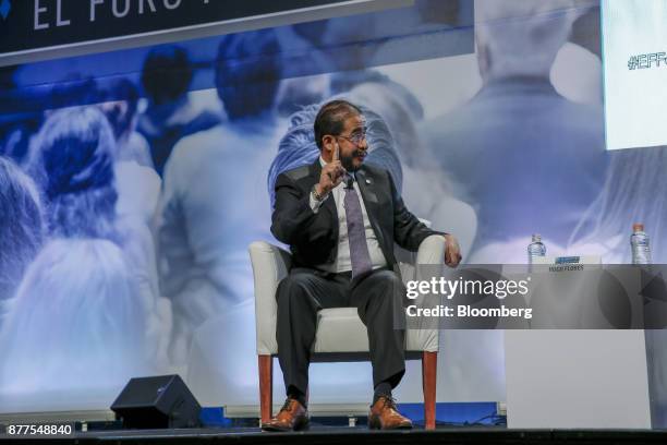 Hugo Flores, president of the Encuentro Social party, speaks during the El Financiero Political Summit in Mexico City, Mexico, on Wednesday, Nov. 22,...