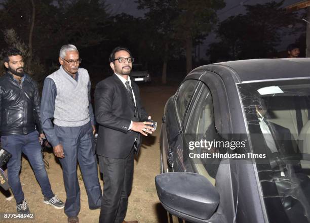 Ashok kumar`s lawyer Mohit Verma outside the Bhondsi Jail, on November 22, 2017 in Gurgaon, India. The Juvenile Justice Board in Gurgaon sent...