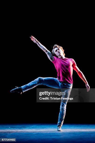 Matthew Ball performs during a dress rehearsal for Ivan Putrov's "Men In Motion" at The London Coliseum on November 22, 2017 in London, England.