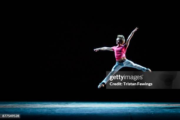 Matthew Ball performs during a dress rehearsal for Ivan Putrov's "Men In Motion" at The London Coliseum on November 22, 2017 in London, England.