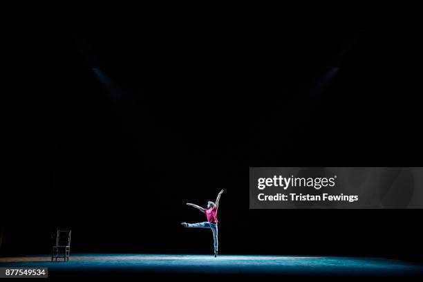 Matthew Ball performs during a dress rehearsal for Ivan Putrov's "Men In Motion" at The London Coliseum on November 22, 2017 in London, England.