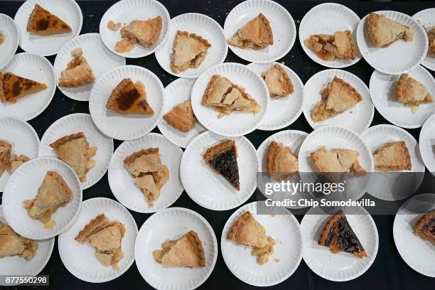 Slices of pie are ready to be served during The Salvation Army and Safeway's 18th annual "Feast of Sharing," at the Walter E. Washington Convention...