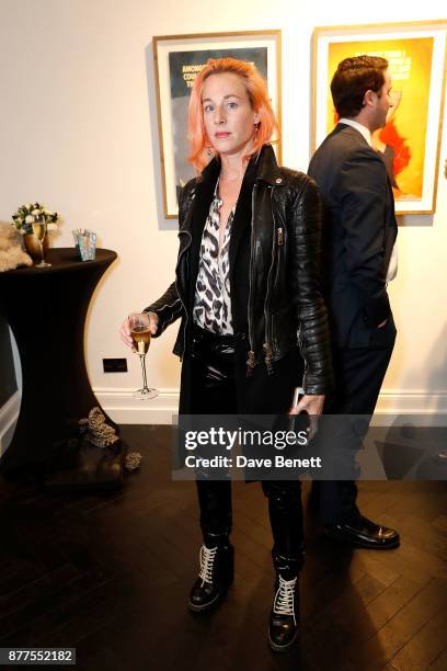 Katie Eary attends an intimate VIP private view for The Connor Brothers, with catering by Michelin Starred chef Tom Sellers, at Maddox Gallery on...