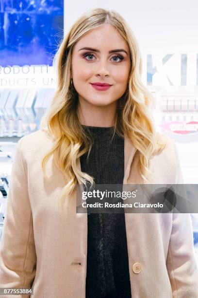 Valentina Ferragni attends the KikoID store opening on November 22, 2017 in Milan, Italy.