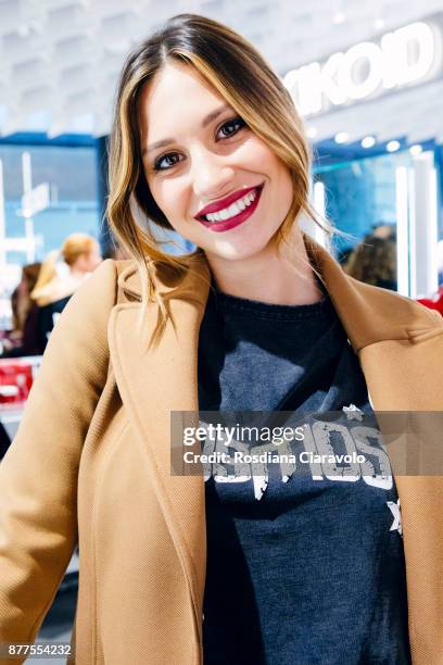 Beatrice Valli attends the KikoID store opening on November 22, 2017 in Milan, Italy.