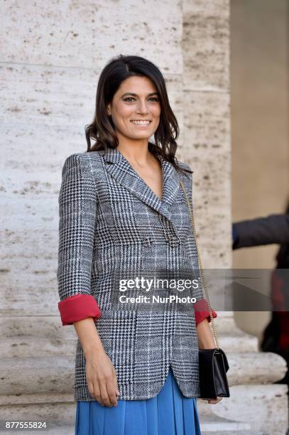 Valeria Solarino during the photocall film Smetto quando voglio Ad Honorem at Cinema Moderno, in Rome, on november 22, 2017