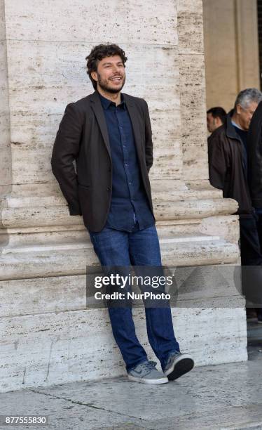 Sydney Sibilia during the photocall film Smetto quando voglio Ad Honorem at Cinema Moderno, in Rome, on november 22, 2017