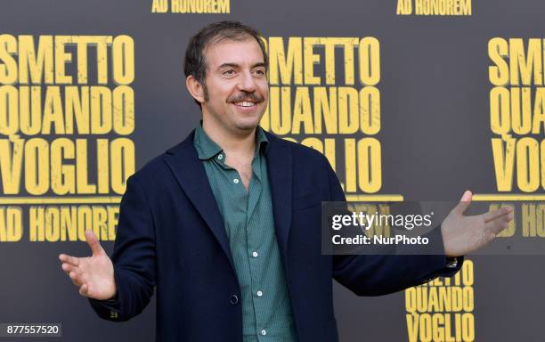 Rosario Lisma during the photocall film Smetto quando voglio Ad Honorem at Cinema Moderno, in Rome, on november 22, 2017