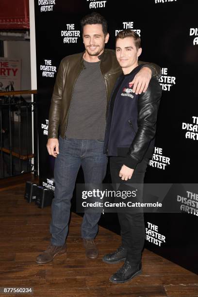 James and Dave Franco attend a screening of "The Disaster Artist" at Picturehouse Central on November 22, 2017 in London, England.